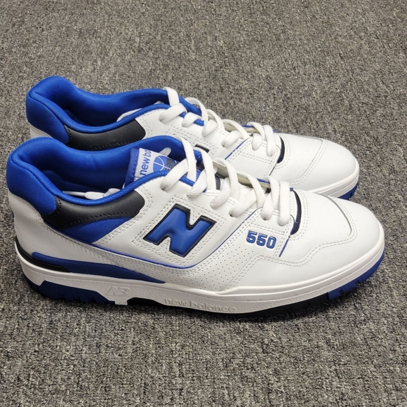 New Balance 550 White Team Royal Blue Black Sneakers BB550SN1 Mens Size 10.5 - Picture 3 of 5